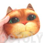 Puss In Boots Kitty Cat Face Shaped Coin Purse Make Up Bag | DOTOLY