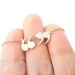 Quotation Marks Inverted Commas Shaped Charm Necklace in Rose Gold | DOTOLY | DOTOLY