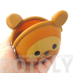 Raccoon Dog Tanuki Shaped Mimi Pochi Animal Friends Silicone Clasp Coin Purse Pouch | DOTOLY