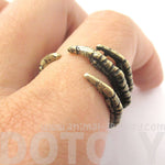 Realistic Animal Bird Claw Shaped Wrap Around Ring in Brass | Animal Jewelry | DOTOLY