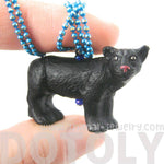 Realistic Black Panther Shaped Porcelain Ceramic Animal Pendant Necklace | Handmade | DOTOLY