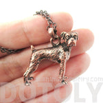 Realistic Boxer Dog Shaped Animal Pendant Necklace in Copper | Jewelry for Dog Lovers | DOTOLY