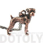Realistic Boxer Dog Shaped Animal Pendant Necklace in Copper | Jewelry for Dog Lovers | DOTOLY