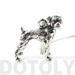 Realistic Boxer Dog Shaped Animal Pendant Necklace in Shiny Silver | Jewelry for Dog Lovers | DOTOLY