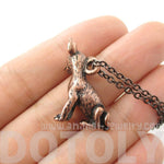 Realistic Chihuahua Puppy Dog Shaped Animal Pendant Necklace in Copper | Jewelry for Dog Lovers | DOTOLY