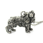Realistic English Cocker Spaniel Shaped Animal Pendant Necklace in Silver | Jewelry for Dog Lovers | DOTOLY