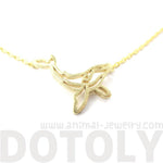 Realistic Humpback Whale Silhouette Animal Charm Necklace in Gold | DOTOLY | DOTOLY