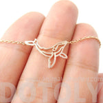 Realistic Humpback Whale Silhouette Animal Charm Necklace in Rose Gold | DOTOLY | DOTOLY