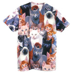 Realistic Kitty Cat Photo Collage Print Graphic Tee T-Shirt for Women | DOTOLY