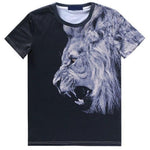 Realistic Lion Face Graphic Tee T-Shirt in Black | Gifts for Animal Lovers | DOTOLY