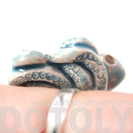 Realistic Octopus Shaped Porcelain Ceramic Animal Adjustable Ring | Handmade | DOTOLY