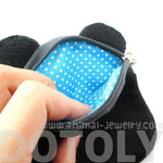 Realistic Panda Bear Face Shaped Soft Fabric Zipper Photo Print Coin Purse Make Up Bag | DOTOLY