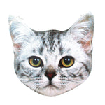 Tabby Kitty Cat Head Shaped Vinyl Animal Photo Print Clutch Bag