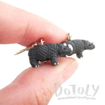 Rhino Rhinoceros Shaped Porcelain Ceramic Animal Dangle Earrings | Handmade | DOTOLY