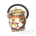 Royal Kitty Cat Wearing A Crown Shaped Glittery Hair Tie | DOTOLY
