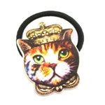 Royal Kitty Cat Wearing A Crown Shaped Glittery Hair Tie | DOTOLY