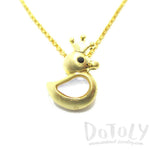 Rubber Ducky Shaped Pearl Pendant Necklace in Gold | DOTOLY | DOTOLY