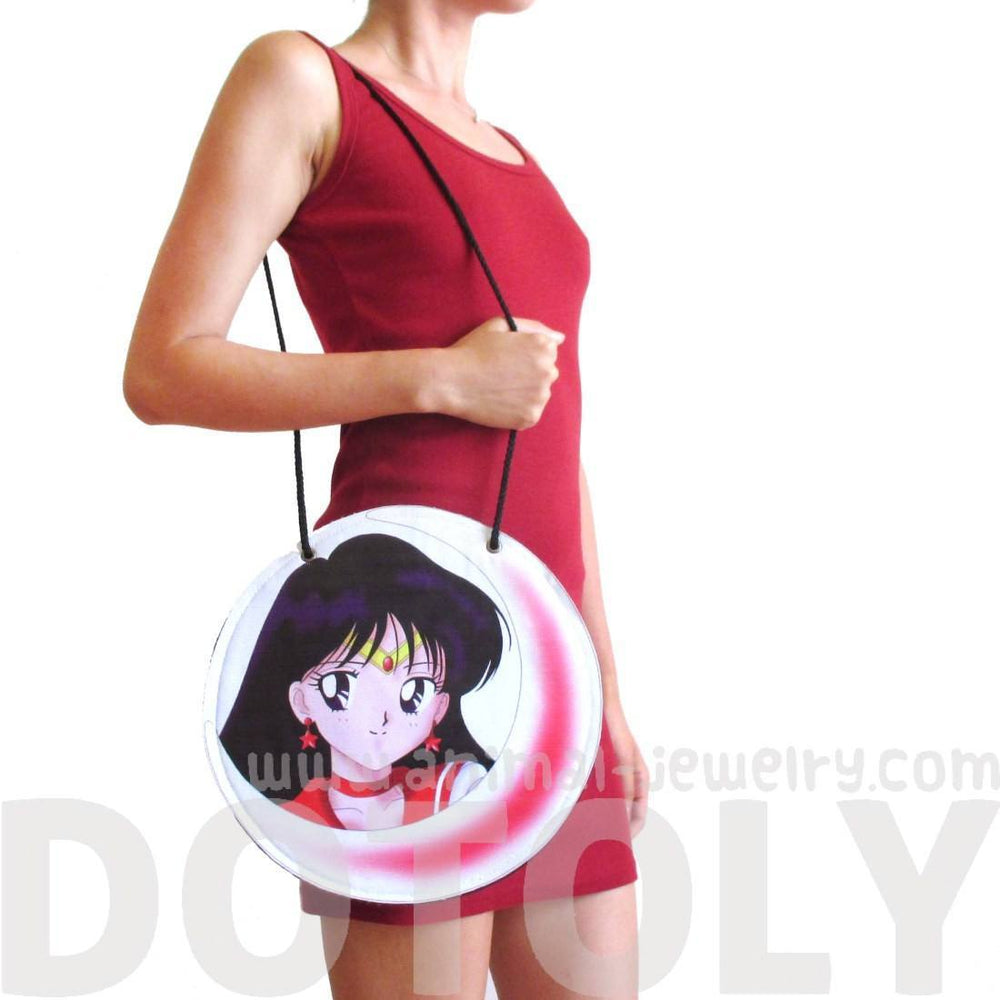 Sailor Mars Rei Hino Senshi Guardian Print Vinyl Cross Body Bag | DOTOLY | DOTOLY