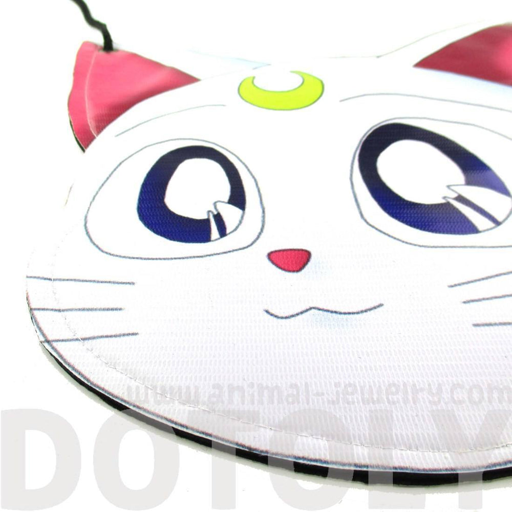 Sailor Moon Artemis Kitty Cat Face Shaped Vinyl Cross Body Bag | DOTOLY