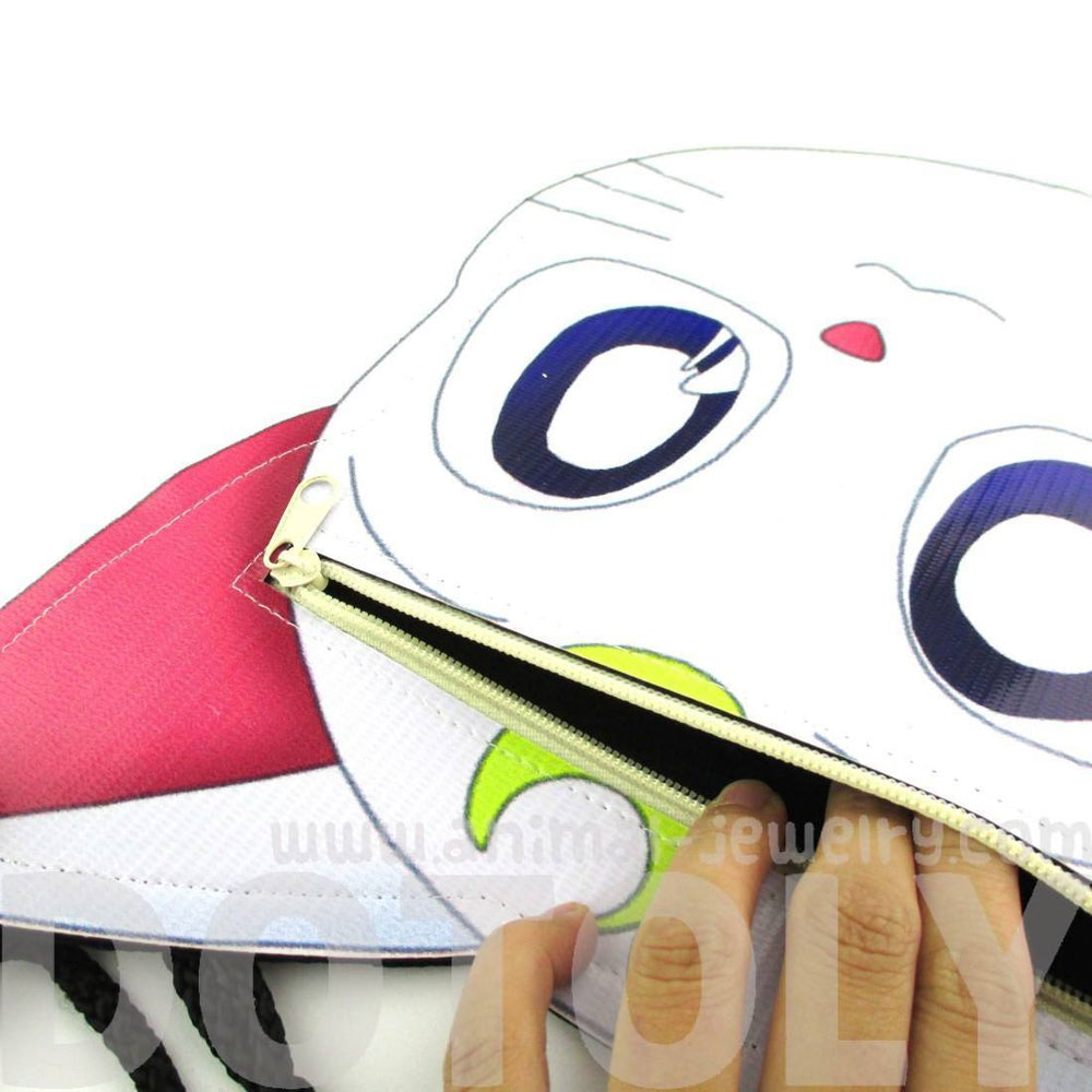 Sailor Moon Artemis Kitty Cat Face Shaped Vinyl Cross Body Bag | DOTOLY