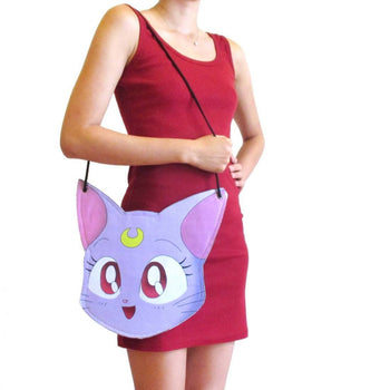 Sailor Moon Diana Kitty Cat Face Shaped Vinyl Cross Body Bag | DOTOLY