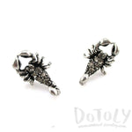 Scorpion Insect Arachnids Shaped Rhinestone Stud Earrings in Silver | DOTOLY | DOTOLY