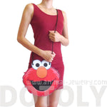 Sesame Street Elmo Muppet Shaped Vinyl Print Cross Body Bag | DOTOLY | DOTOLY
