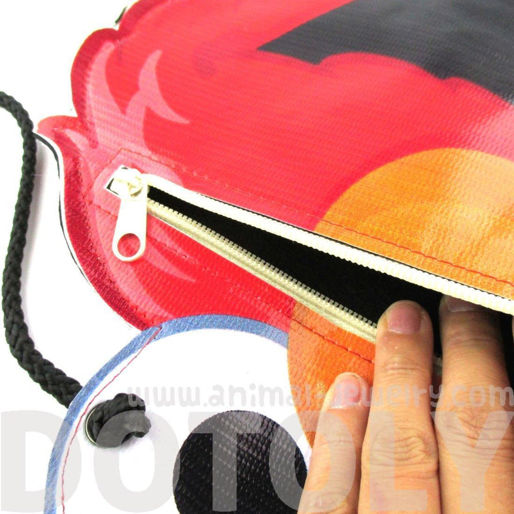 Sesame Street Elmo Muppet Shaped Vinyl Print Cross Body Bag | DOTOLY | DOTOLY