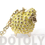 Sheep Lamb Animal Pendant Necklace in Yellow | Animal Jewelry | DOTOLY