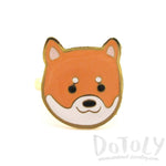 Shiba Inu Puppy Face Shaped Adjustable Animal Ring | Limited Edition | DOTOLY