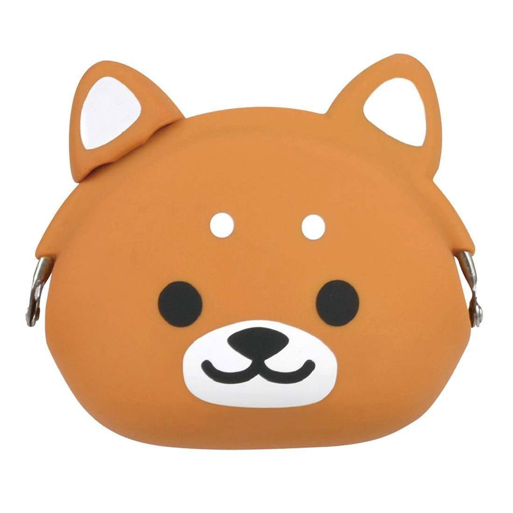 Shiba Puppy Dog Shaped Mimi Pochi Animal Friends Silicone Clasp Coin Purse Pouch | DOTOLY