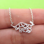 Shorthorn Bull Cow Cattle Outline Shaped Pendant Necklace in Gold or Silver