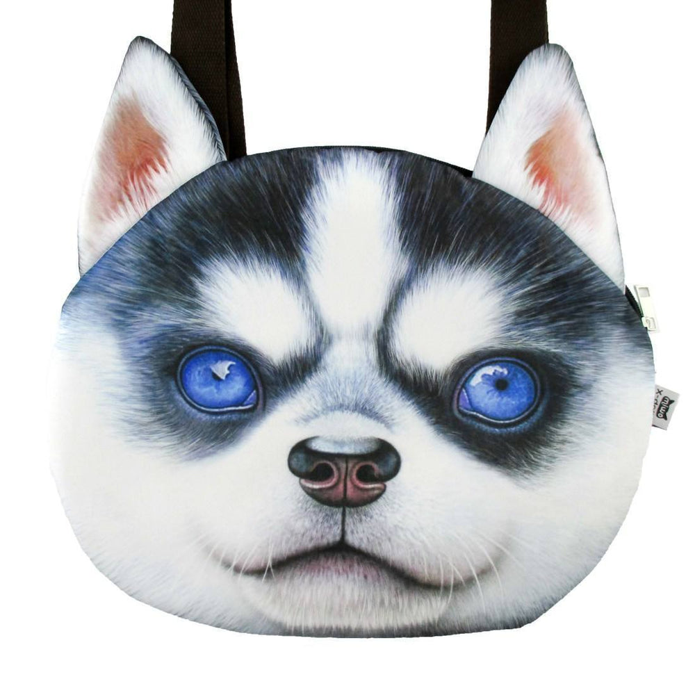 Siberian Husky Puppy Face Shaped Large Shoulder Bag – DOTOLY