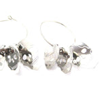 Skeleton Skull Silhouette Shaped Dangle Hoop Earrings in Silver | DOTOLY | DOTOLY