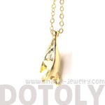 Sleek Abstract Bat Shaped Animal Pendant Necklace in Gold | DOTOLY | DOTOLY