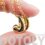 Sleek Abstract Sloth Shaped Animal Pendant Necklace in Gold | DOTOLY | DOTOLY