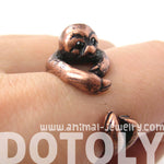 Sloth Animal Wrap Around Hug Ring in Copper - Sizes 4 to 9 Available | DOTOLY