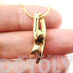 Sloth Dangling Sleek Abstract Animal Pendant Necklace in Gold | DOTOLY | DOTOLY