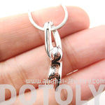 Sloth Dangling Sleek Abstract Animal Pendant Necklace in Silver | DOTOLY | DOTOLY