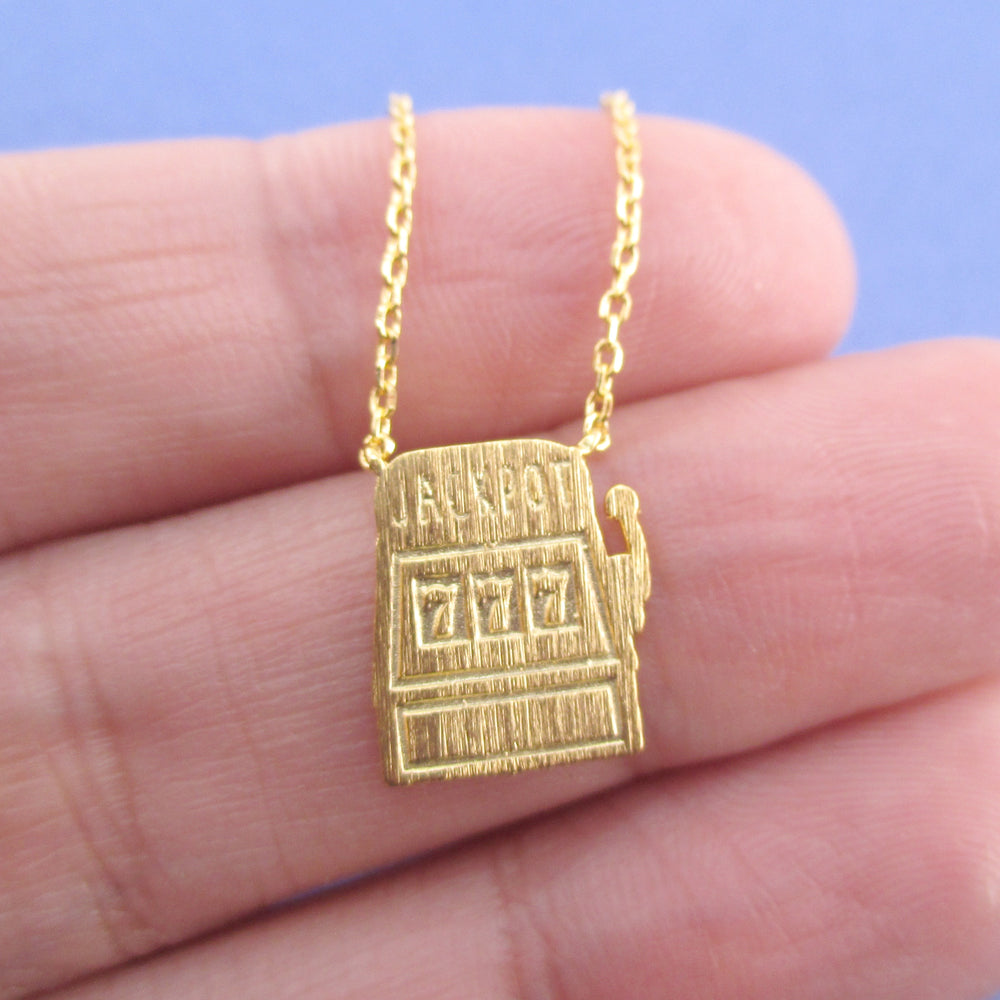 Sloth Machine Shaped Winning Jackpot Pendant Necklace | DOTOLY