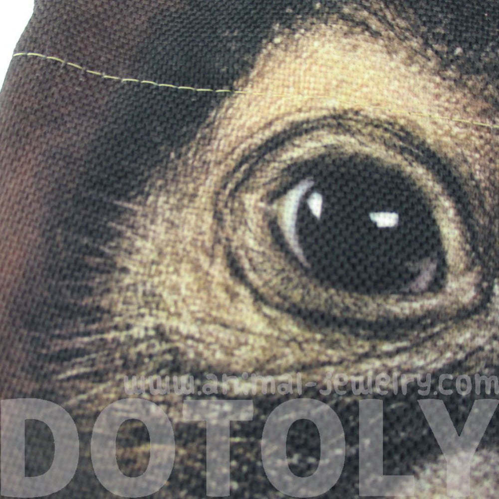 Small Orangutan Monkey Face Print Fabric Lunch Tote Bag | DOTOLY | DOTOLY