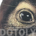 Small Orangutan Monkey Face Print Fabric Lunch Tote Bag | DOTOLY | DOTOLY