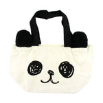 Small Panda Bear Face Shaped Fabric Lunch Tote Bag | DOTOLY | DOTOLY