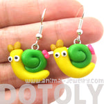 Snail Shaped Insect Themed Polymer Clay Dangle Earrings | DOTOLY | DOTOLY