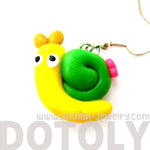 Snail Shaped Insect Themed Polymer Clay Dangle Earrings | DOTOLY | DOTOLY