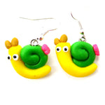 Snail Shaped Insect Themed Polymer Clay Dangle Earrings | DOTOLY | DOTOLY