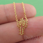 Spiky Arroyo Cactus Shaped Desert Themed Gold Charm Necklace | DOTOLY