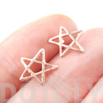 Star Shaped Outline Cut Out Stud Earrings in Rose Gold | DOTOLY | DOTOLY