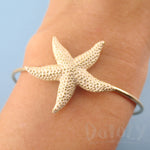Starfish and Seashell Shaped Mermaid Inspired Bangle Bracelet Cuffs