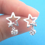 Stargazer Rhinestone Stars Star Outline Shaped Stud Earrings | DOTOLY